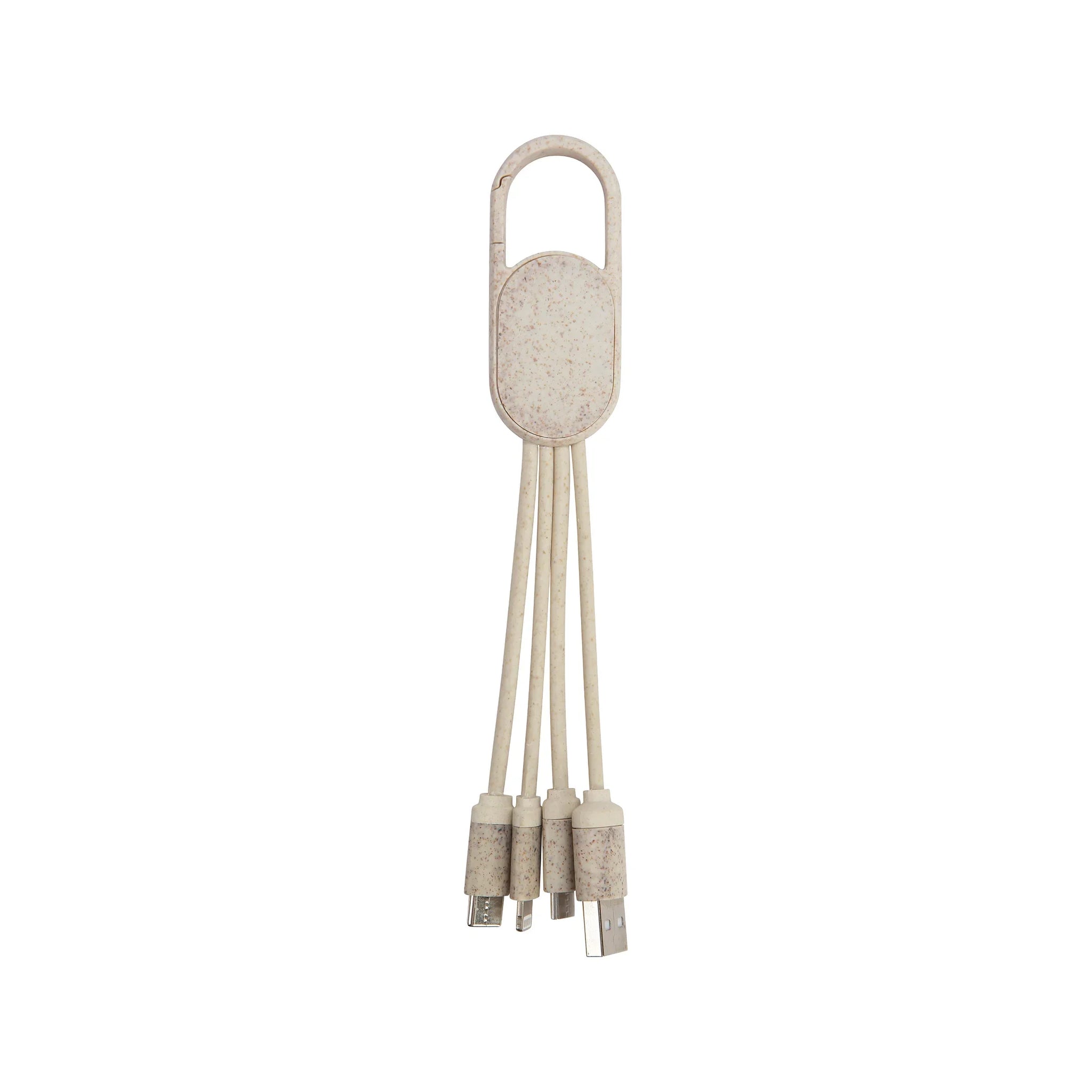Wheat Straw 3-in-1 Charging Cable with Buckle