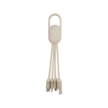 Wheat Straw 3-in-1 Charging Cable with Buckle