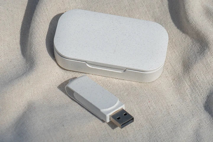 Wheat Straw Thumb Drive 16G with Wheat Straw Box